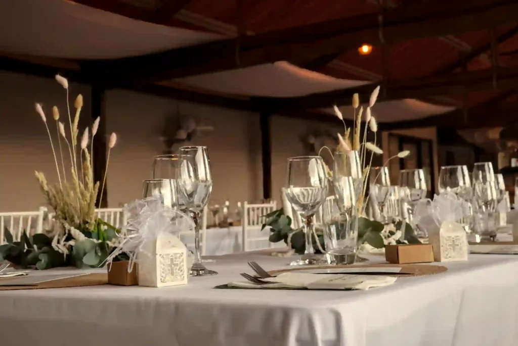 Beautifully styled Penny gum and Bunny tails for an Overberg wedding styled by Botrivier Blomme